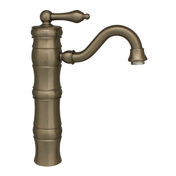 Whitehaus Vintage Iii Sgl Hole/Sgl Lvr Elevated Lavatory Faucet W/ Traditional S WHSL3-9724-BN - main